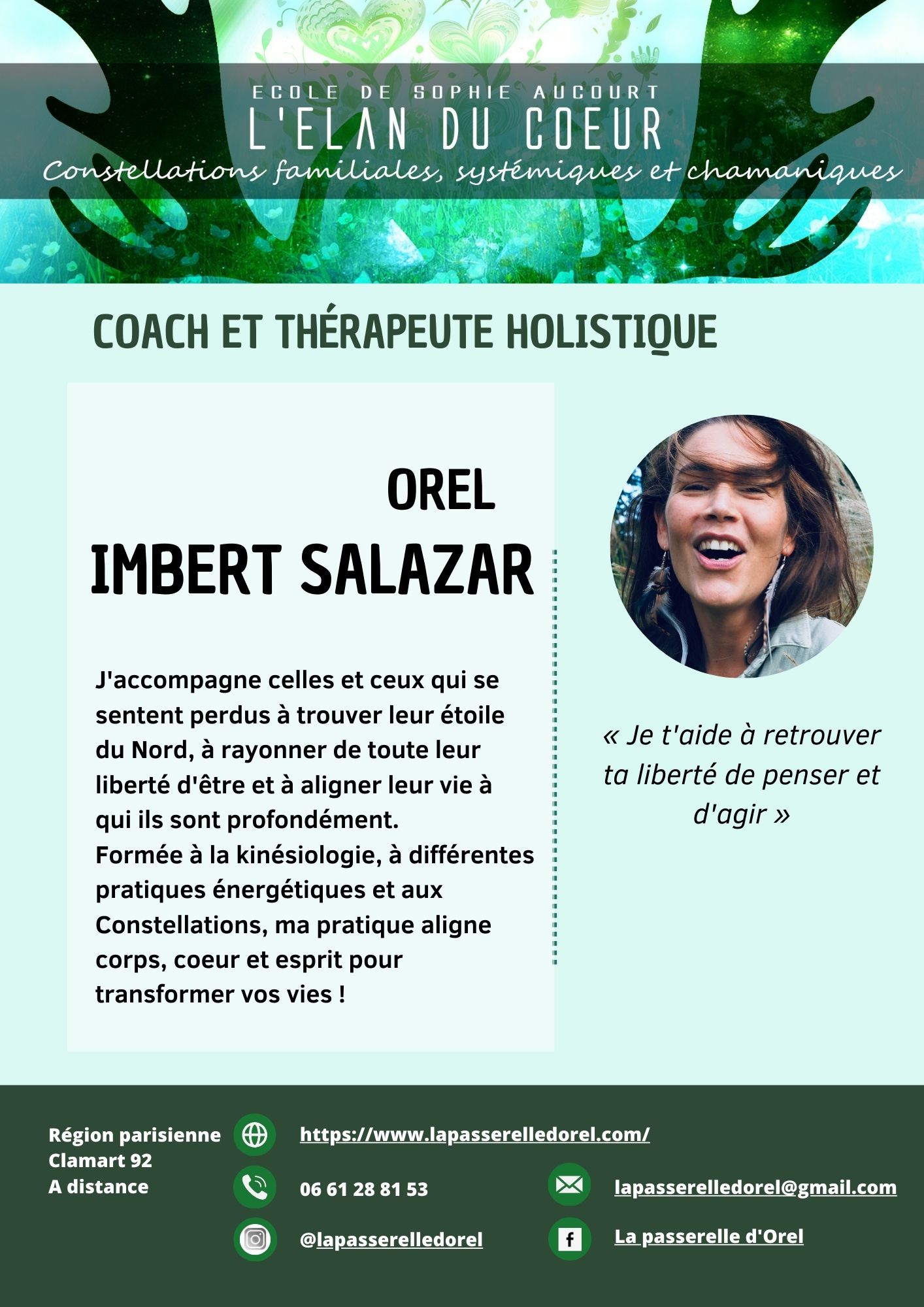 Orel Imbert Salazar - Praticienne en constellation familiale, systémique et chamanique - Coach - Thérapeute holistique Image