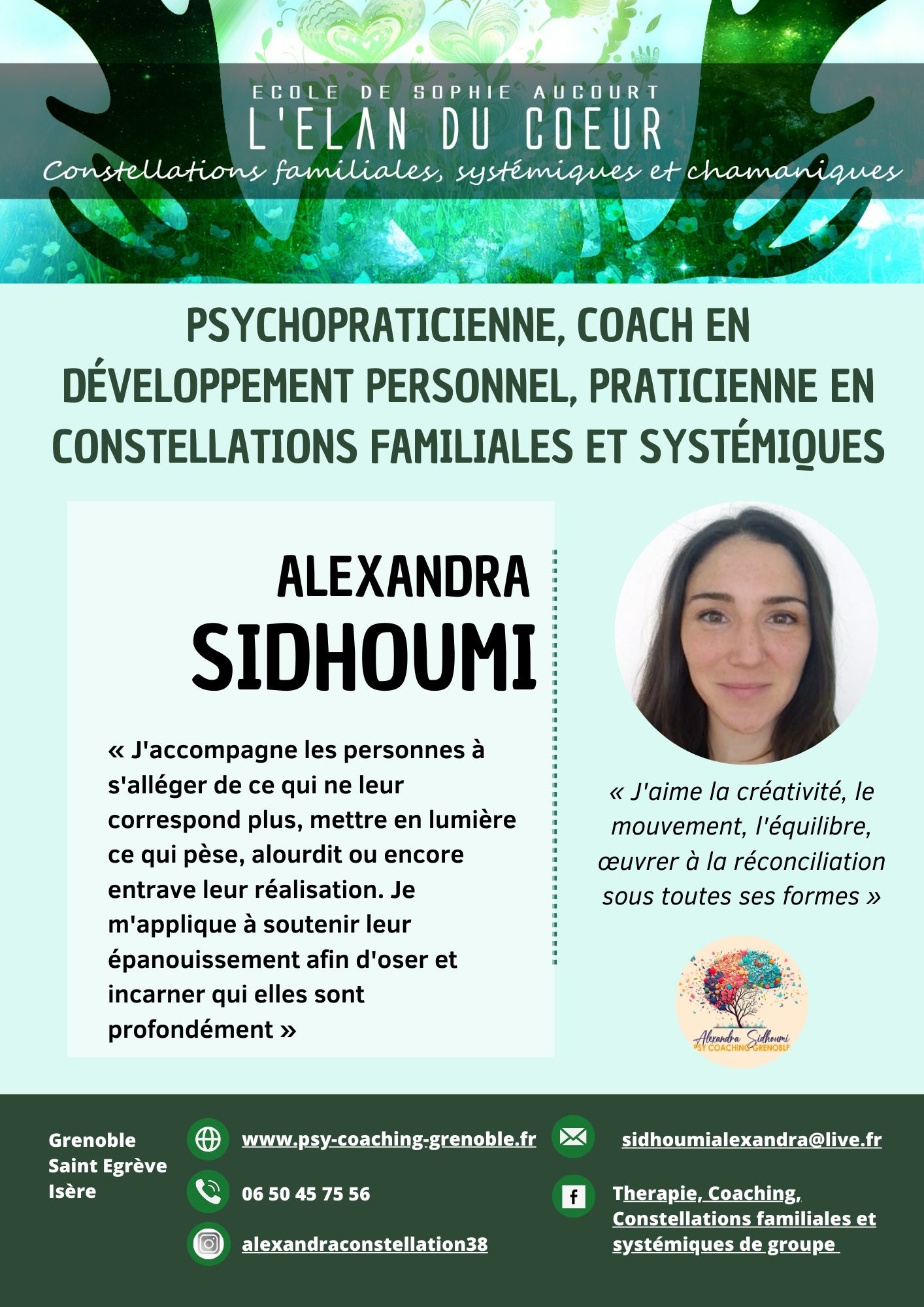 Alexandra Sidhoumi - Praticienne en constellation familiale, systémique et chamanique - Coach - Psychopraticienne Image
