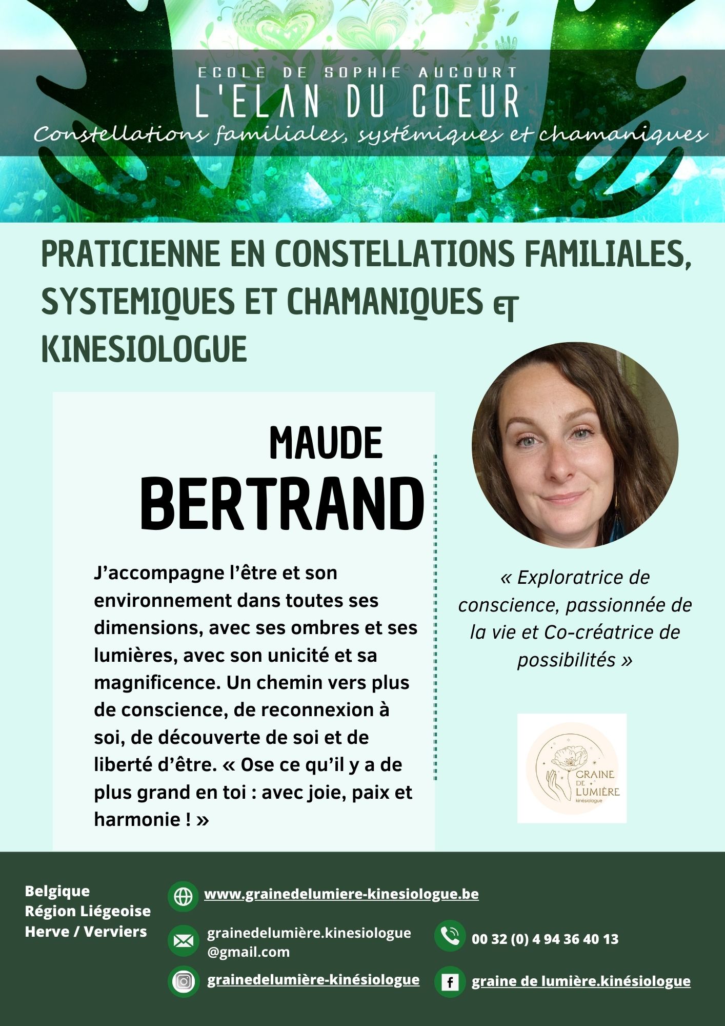 Maude Bertrand - Praticienne en constellation familiale, systémique et chamanique - Kinésiologue Image