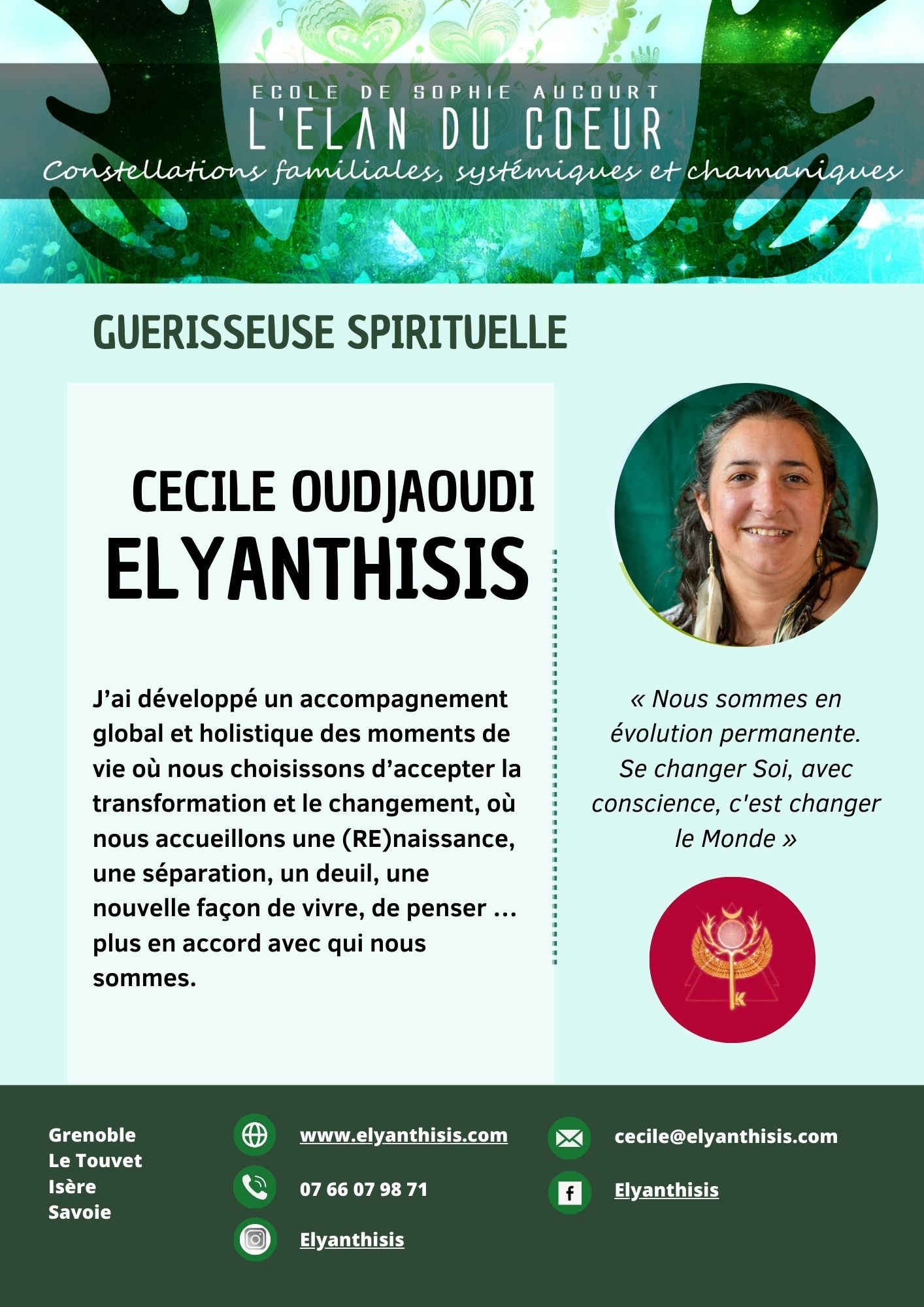 Cécile Oudjaoudi Elyanthisis- Praticienne en constellation familiale, systémique et chamanique - Guerisseuse spirituelle Image
