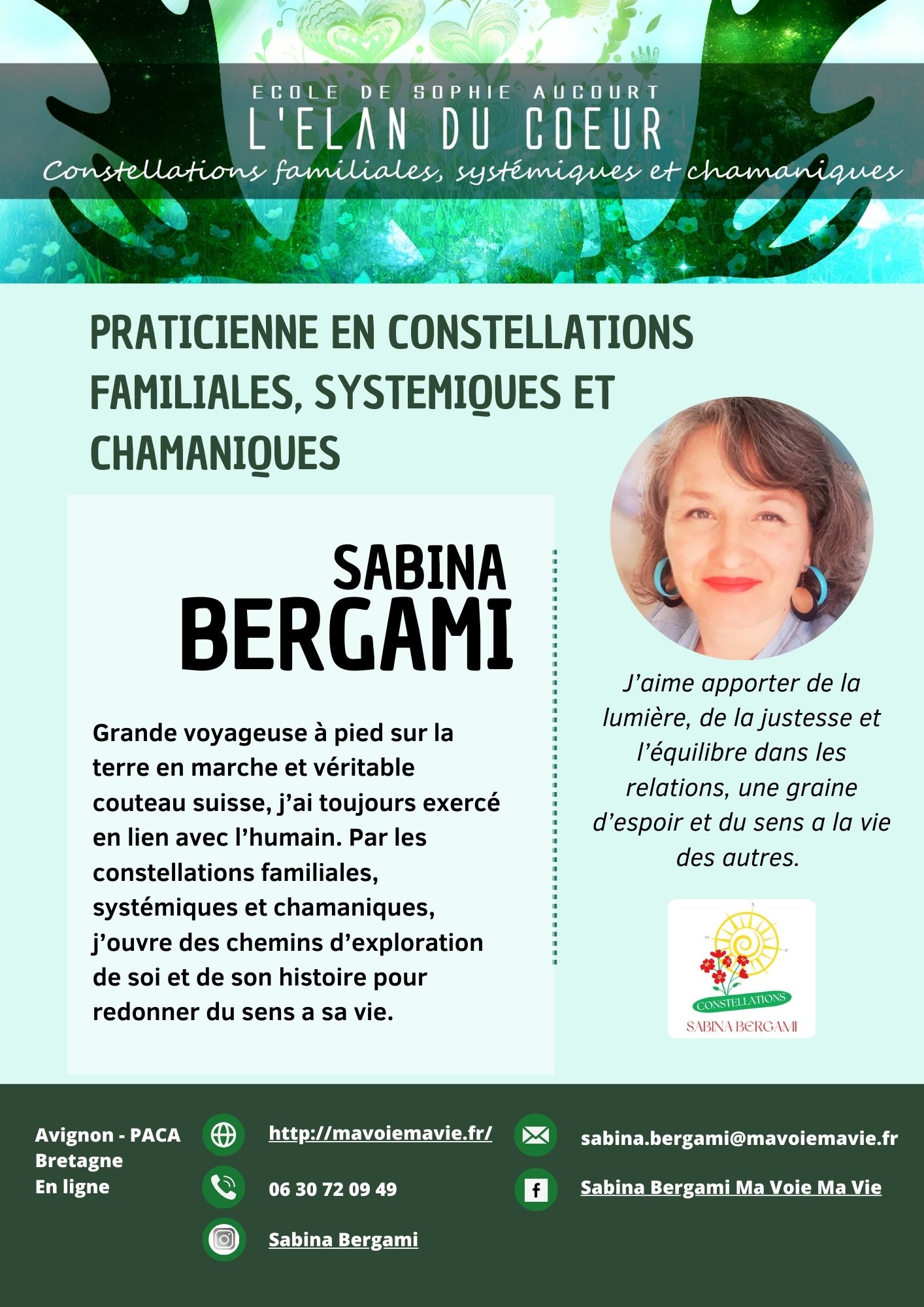 Sabina Bergami - Praticienne en constellation familiale, systémique et chamanique - Conférencière Image